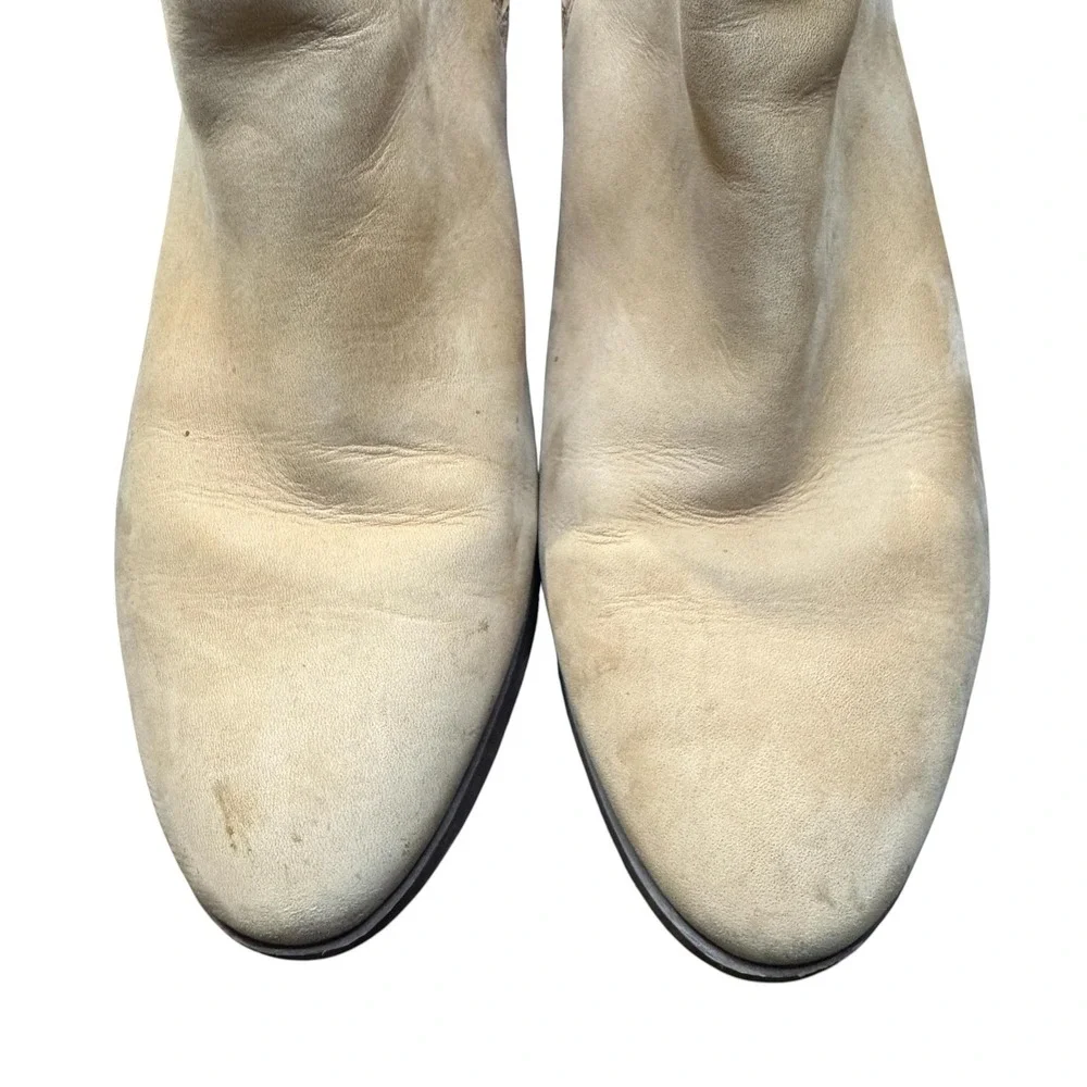 Vionic Shantelle Booties Womens Size 9.5 Beige‎ Leather Waterproof Ankle Zip